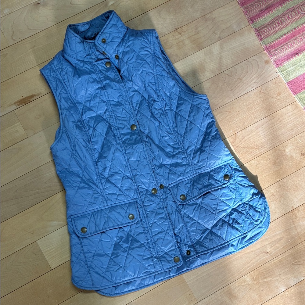 Barbour Light Blue Quilted Sleeveless Vest